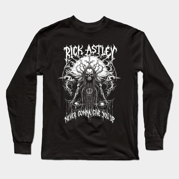 Rick Astley \/ Original Metal Style Design Long Sleeve T-Shirt by DankFutura